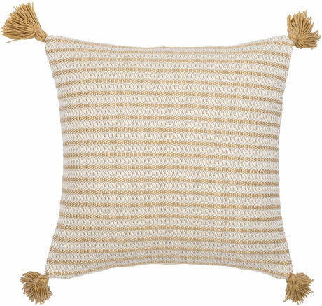 Goldin Goldenrod Textured Weave Cottage Polyester Accent Pillow