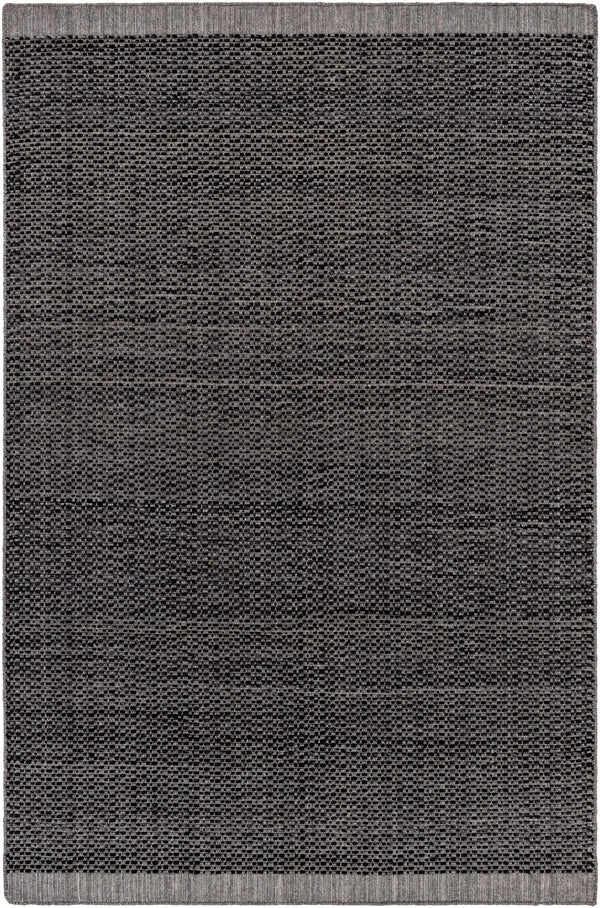 Yong Hand Loomed Black Indoor & Outdoor Rug