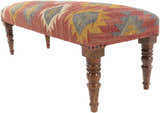 Yunak Rustic Geometric Tapestry Bench