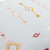Zada White Geometric Pattern Throw Pillow - Clearance