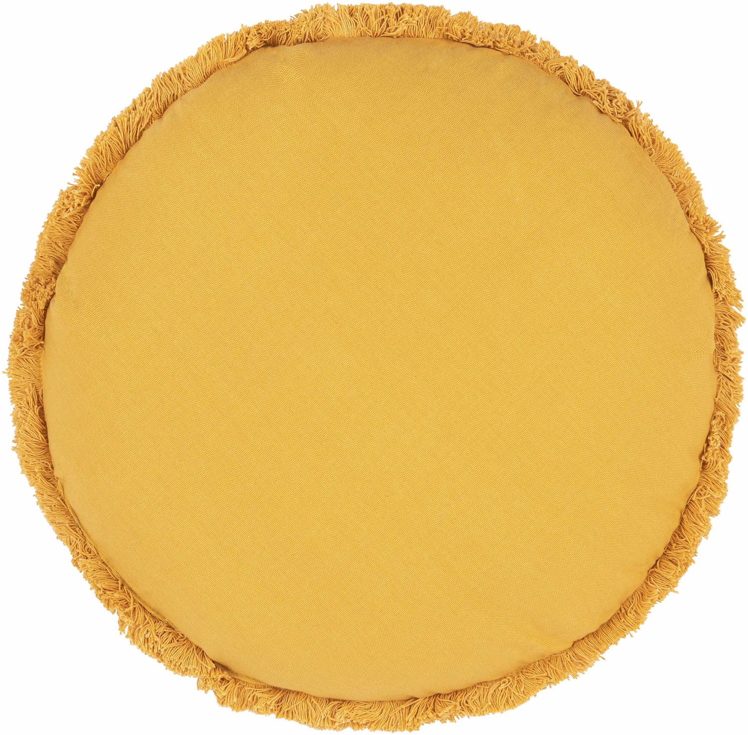 Zayd Mustard Round Throw Pillow - Clearance