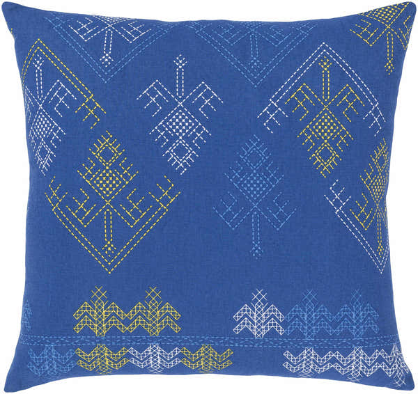 Zebulon Blue Geometric Square Throw Pillow - Clearance
