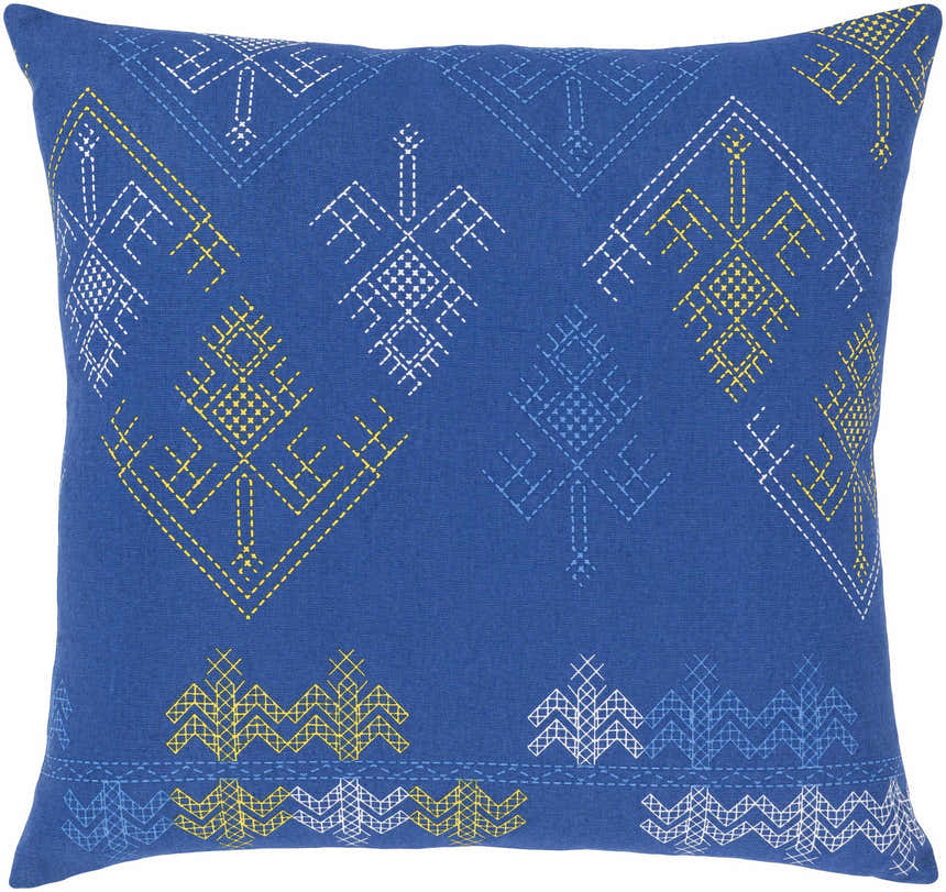 Zebulon Blue Geometric Square Throw Pillow - Clearance