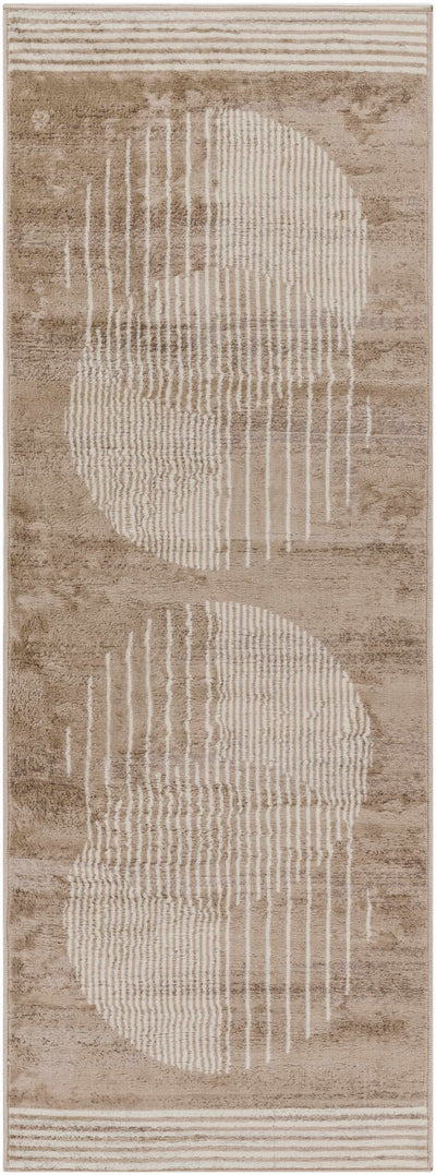 Zeke Geometric Brown Area Rug