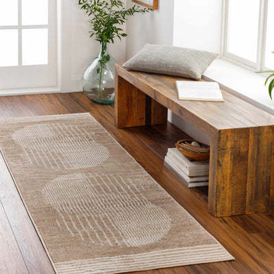 Zeke Geometric Brown Area Rug