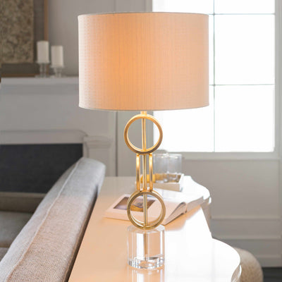 Zell Gold Crystal Table Lamp