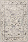 Zephyr Area Rug, a machine-woven runner with a traditional black, charcoal, and taupe floral pattern. Design-Rectangle-5373