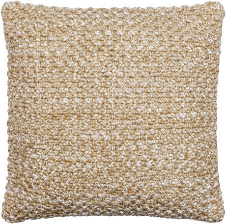 Delin Beige Quilted Texture Cottage Polyester Accent Pillow