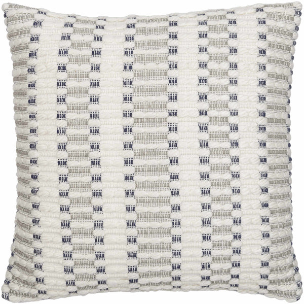 Ahmoua Cream Textured Square Throw Pillow