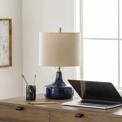 Astrakhan Blue & Wheat Table Lamp