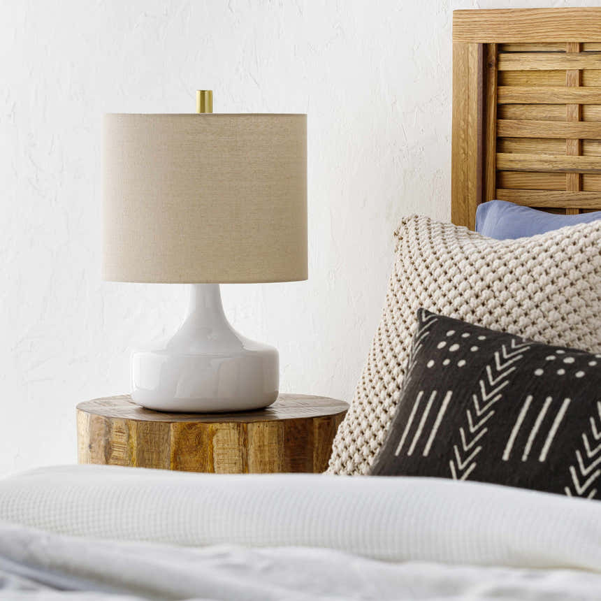 Astrakhan White Table Lamp