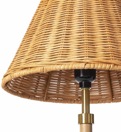 Zakharivka Gold Rattan Table Lamp