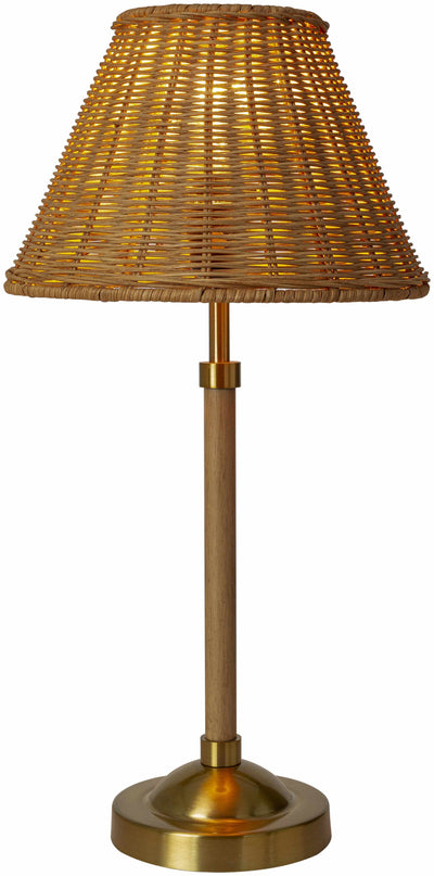 Zakharivka Gold Rattan Table Lamp