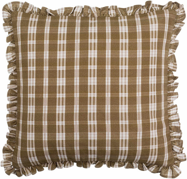 Zarek Plaid Ruffled Accent Pillow