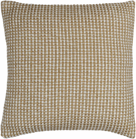 Aurok Mustard Ribbed Texture Modern Polyester Accent Pillow
