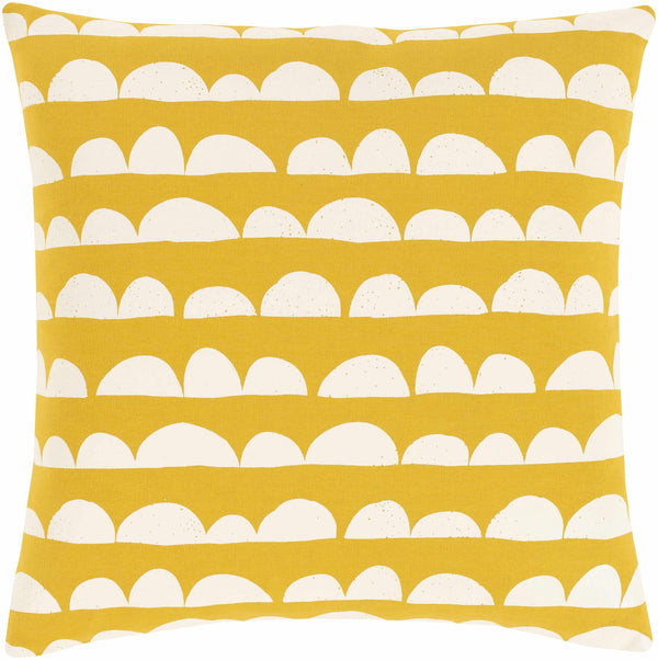 Zuni Yellow Scallop Pattern Throw Pillow - Clearance