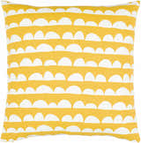 Zuni Yellow Scallop Pattern Throw Pillow - Clearance