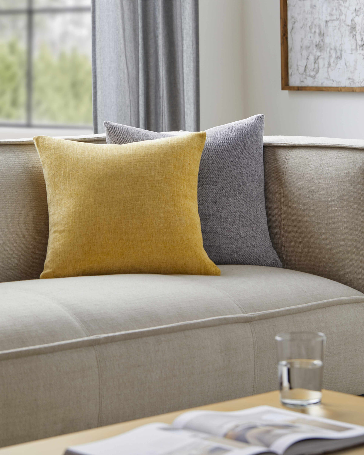 Zihna Sunshine Yellow Throw Pillow